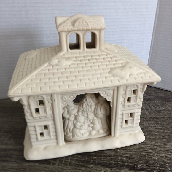 Vtg Partylite Bisque Victorian Manor - Picture 1 of 14